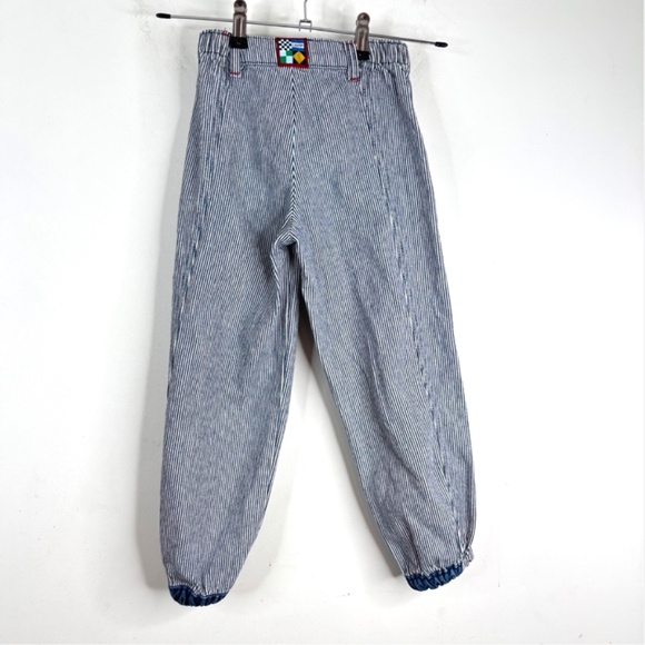 VTG 90s Little Levis Railroad Stripe Pants 7 Patches Jogger Parachute USA Made - Picture 7 of 13